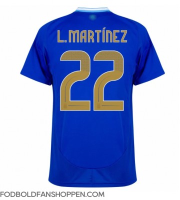 Argentina Lautaro Martinez #22 Udebanetrøje Copa America 2024 Kortærmet